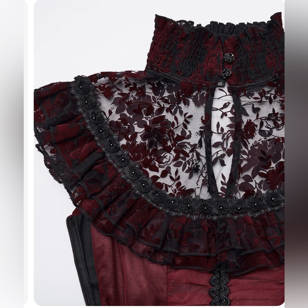 Elegant Burgundy Lace Dress